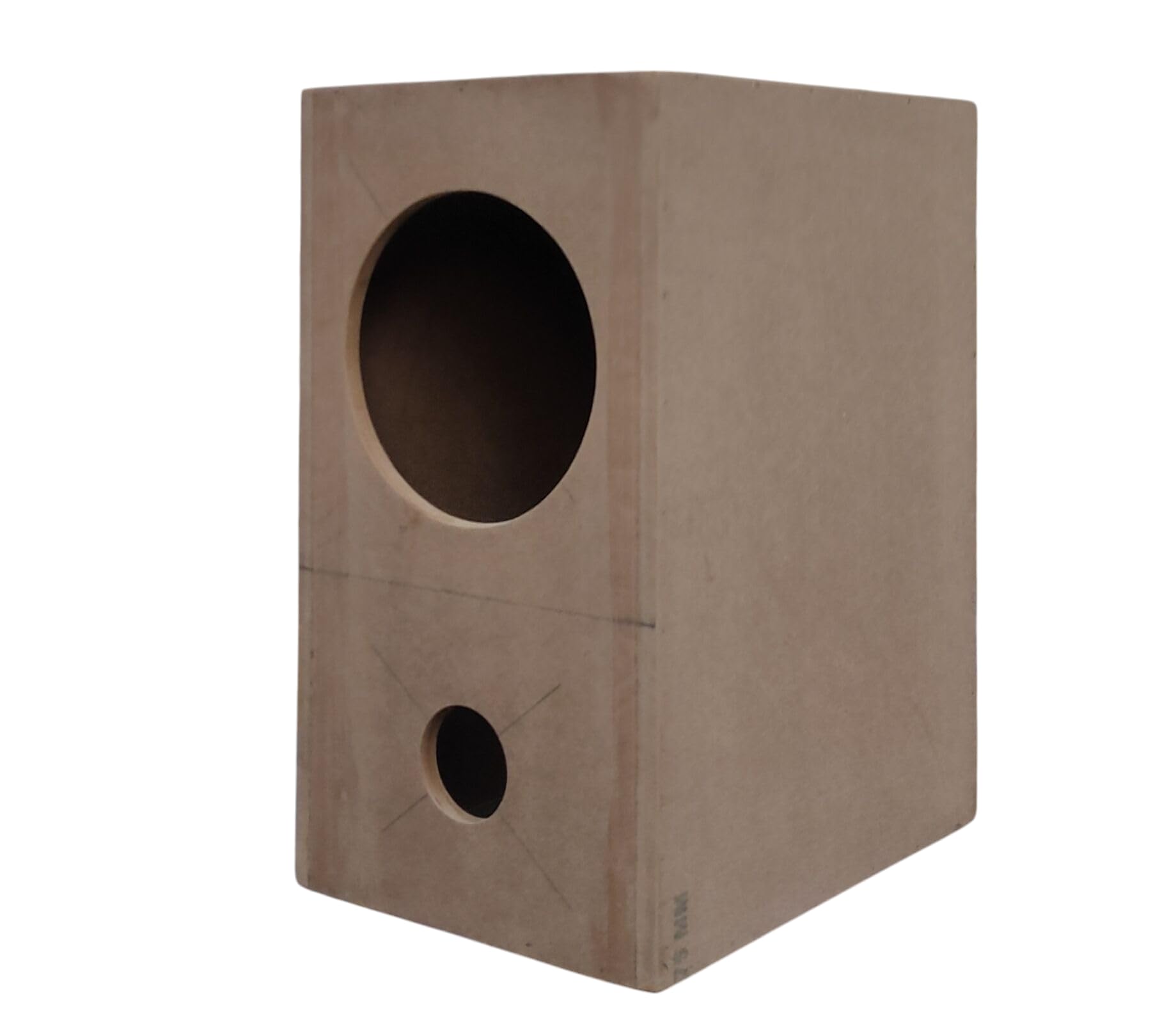 NRS AUDIO 10 MM MDF 147 mm Cut Hole for 6 in Subwoofer & 2 in Round Port Car Subwoofer Box