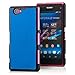 Produktbild Saxonia® Sony Xperia Z1 Compact Hülle Case Schutzhülle Cover Slim Design in Carbon-Optik Blau