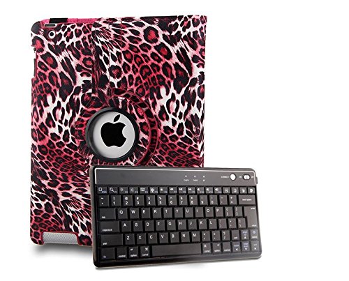 Revesun Schutzhülle, Leder, 360° drehbar, mit Ständer und automatischer Sleep / Wake-Funktion, für Apple ipad Air / ipad (6) (2) (Leopard) - 8