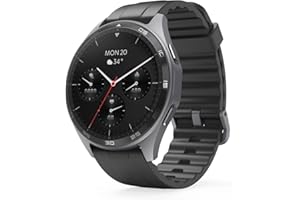 ‎HAMA Hama Smartwatch 7010 (1,43" ekran AMOLED, GPS: GLONASS/GALILEO/BEIDOU, wodoodporność IP68/3 ATM, tętno, SpO2, fazy snu, 110 trybów sportowych, powiadomienia, Apple Health/Google Fit) czarny