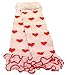 Baby Toddler Girl Winter Leg Warmers Bright Pretty Cute Design - Hearts (White with Red Hearts)