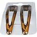 Large Hair Snap Clips Bendies Sleepies 2 Pack 7Cm Ladies Girls Hair Clips Clips Brown