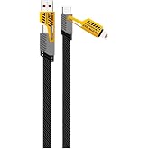 4'&uuml; 1 Arada 65W PD Hızlı Şarj Kablosu - Type C/USB/Lightning Destekli 100 cm Dayanıklı &Ouml;rg&uuml; Yapı - Akıllı ve G&uuml;venli Şarj Bağ