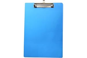TUKA-I-AKUT TKD8025-blue-1 aluminiowa podkładka A4 z gumowanym metalowym zaciskiem, deska do pisania DIN A4 z miejscem do zawieszania, uchwyt na podkładkę Clipboard - stabilna aluminiowa płyta do pisania - blok