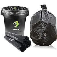 PRAKRUTIK Garbage Bags Biodegradable For Kitchen,Office,Medium Size (48cmX56cm/(19 Inchx22 Inch),90 Bags).(Black)