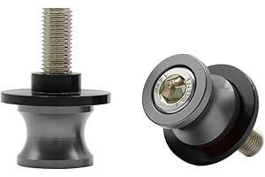 MZ-STORE 2pcs Universel Moto CNC Aluminium M10*1,25 Diabolos Vis du Bras Oscillant pour Z750 Z1000 Z1000sx ZX6R ZX10R ZX12R FZR 400 1000 600R (Titane)