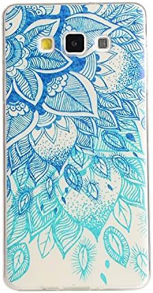 For Samsung Galaxy A3 (2015) / A3 (2015) Duos (4.5 inches) TPU Case ZeWoo® Silicone Cover - YG009 / blue leaves