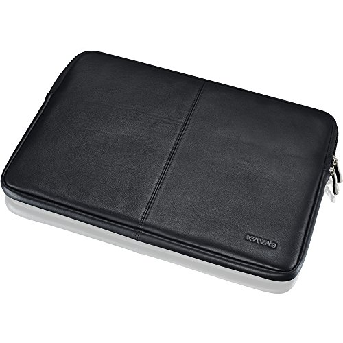 KAVAJ Lederh  lle Tasche Sleeve  Sydney  F  r Das Apple Macbook Pro 13  Retina Schwarz Aus Echtem Leder  D  nne Tasche Als Edles Zubeh  r F  r Das Mac