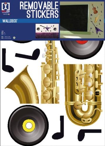 Musical Instruments - Music Lovers - Removable Wall Stickers - 1 Sheet Stickers - 70x50cm