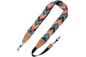 Vaguelly Ukulele No Drill, J Hook Clip Ukulele Shoulder Length Adjustable Neck, Cotton Woven Belt for Soprano, Concert, Tenor, Small Guitar