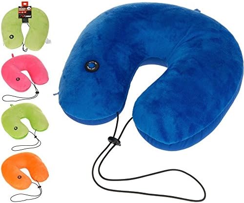 Micro Bead Massage Neck Cushion Travel Pillow Soft (Fuchsia)