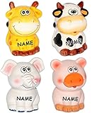 2 Stück _ Spardosen - ' süße Tiere ' - Sparschweine aus...