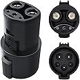 TERRIFI J1772 to Tesla Charger Adapter 80 Amp/240VAC, Safety Certified, Compatible with Tesla Model 3 Y S X, Portable Outdoor SAE J1772 EV Adapter for Tesla