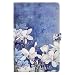 Produktbild Samsung Galaxy Tab A 2016 10.1 Hülle, Samsung Galaxy Tab A 2016 10.1 Case PU, Kindle Paperwhite Handyhülle, E-Lush Premium PU Leder Flip Bookstyle Cover Tasche Ledertasche Hülle für Samsung Galaxy Tab A 2016 10.1 SM - T580 T585 , Etui Bunt Weiße Blumen Muster Buch-Stil Magnetverschluss Schutzfolie Schutzhüllen Case Tasche Hülle Etui Schale Ständerfunktion ID Karte Slots Pouch Soft Silikon Backcover Rückseite shell kunstlederhülle