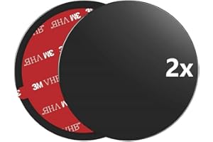 gumrox® 2X Adapterplatte für Armaturenbrett, Klebeadapter Klebeplatte Klebepad für Navi Saugnapf Befestigung ideal für Navigationsgerät Handyhalter 80mm