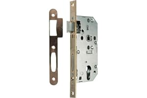 Vachette Serrure à Encastrer trou de cylindre, Axe à 50mm, Coffre 150mm, Certifiée NF Niveau 3 - D455 - Réversible sans démontage, Verrouillage 2 tours, Têtière bouts carrés - Porte d'entrée - Noir