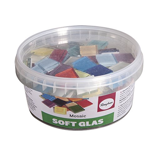 RAYHER 14795999 Soft Glas-Mosaiksteine Mischung, bunt, 13,5 x 13,5 x 6,5 cm - 2