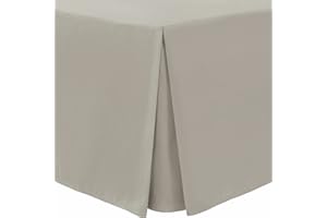Linen Home Box Pleated Base Valance Sheet SuperKing Bed Skirt Platform Valance Sheets, Microfiber Soft Brushed Easy Care Non Iron (Super King, Linen)