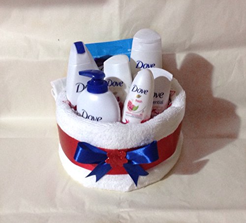 Dove Towel Cake, Women's, Ladies, Wife, Girlfriend, Birthday, Mothers Day,18th, 21st, Get Well Soon, Thank You, Pamper Hamper Gift