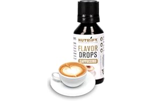 NUTRIFY Flavor Drops Cappuccino 30 ml, Aromatropfen ohne Kalorien, mehr Kaffeegeschmack in Lebensmittel & Getränke, zuckerfrei, fettfrei, vegan, ohne künstliche Farbstoffe, Cappuccino Aroma
