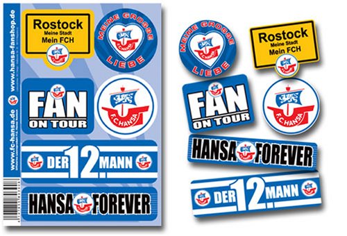 Preisvergleich Produktbild F.C. Hansa Rostock Aufkleberkarte