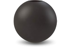 Cooee Design Ball Jarrón de cerámica en Forma de Bola, 8 cm, Negro