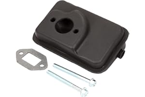 iSpchen Motorrad Auspuff Schalldämpfer Set Auspuffanlagen Motorrad Auspuffrohr Auspuff Endrohr zubehör mit Schrauben für 2-Takt 47cc 49cc Mini Bike