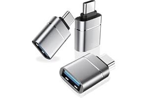 Sooiiyu Adattatore da USB C a USB, Adattatore OTG da USB C Maschio a USB 3.0 Femmina (3 confezioni) Compatibile con MacBook Pro 2020, MacBook Pro Air 2020 e Altri Dispositivi di Tipo C, Grigio