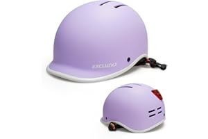 Ckorison Bike Helmet for Adults, Lightweight Breathable Bicycle Helmet with USB Rear Light Safety Certified EN1078 Cycling Helmet with Adjustable Dial Size 56-61cm