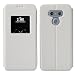 Produktbild LG G6 Handy Hülle, Feitenn Premium Case Ultra Slim Schutzhülle Window View Automatic Schlaf/Aufwachen Ledertasche mit Standfunktion Lederhülle Magnetverschluss Cover Flip Handyhülle Tasche Für LG G6 Weiß