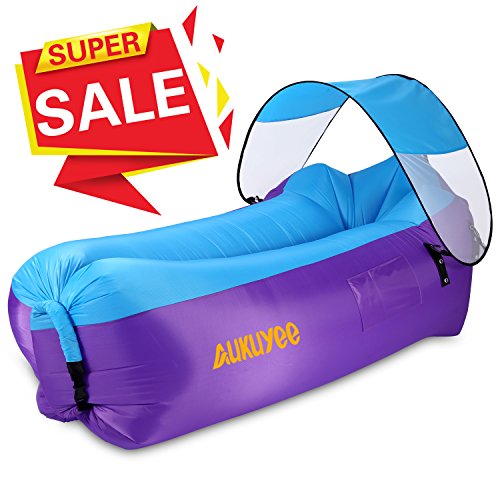 Inflatable Lounger Aukuyee Air Sofa Hammock Hangout Sofa Inflatable Chair With Carry Bag Removable Sun Canopy Portal Durable Safe For Travelling