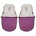 Soft suede baby slippers for girls by Dotty Fish with Suede Soles. Pink 12-18 Months