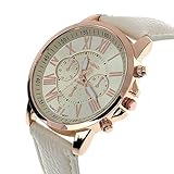 ✿ pitashe Uhr, Uhr Damen Smart Watch Fashion Armband Sportuhren Armbanduhr Damen, mit 4cm Gehäusedurchmesser, Kunstleder Uhr 2cm Bandbreite ✿
