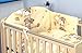 3 PCS NURSERY BABY BEDDING SET TO FIT COT & COT BED (to fit cot bed 140x70cm, Ladders Cream/Yellow)