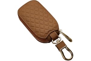 MoreChioce Estuches de Llaves Cuero, Funda para Llave de Coche Caja Dominante con Llavero de la Cremallera Bolsa para Hombres y Mujeres,9 cm x 5,5 cm