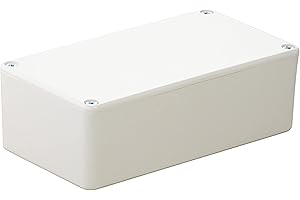 HeiGroup - MB8W ABS Kunststoffgehäuse mit Deckel, Mehrzweckgehäuse, Modulgehäuse, (LxBxH) 150 x 80 x 50 mm, mit Leiterplattenführung, Weiß - Poliert