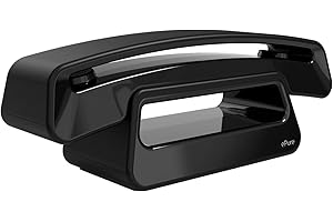 ALCATEL Epure Iconic - Teléfono Inalámbrico DECT - Diseño Vintage - Gran Pantalla Gráfica Altamente Legible - Manos Libres - Bloqueo de Llamadas - Negro