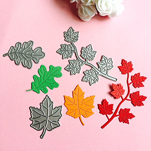 LianLe Stanzschablonen Metall Schneiden Schablonen für DIY Scrapbooking Album Papier Karten Sammelalbum Dekor (Ahornblatt) - 5