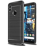 Ferilinso Cover Xiaomi Mi 8 custodia protettiva antiurto antiurto con armatura robusta, sottile e flessibile, con copertura in fibra di carbonio per Xiaomi Mi 8-Nero