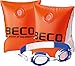 Produktbild Beco 9703 Schwimmhilfe/Schwimmflügel, Größe 0 für Kinder von 2-6 Jahre/15-30 kg - Set mit Schwimmbrille 100% UV-Schutz und Antibeschlag in der robusten Aufbewahrungsbox