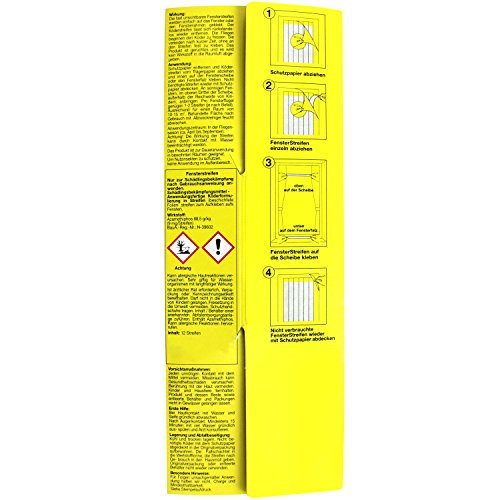 COM-FOUR® 36x Fliegenstreifen, Fliegen-Fensterstreifen, gegen Fliegen, Mücken etc. im Haus - 3