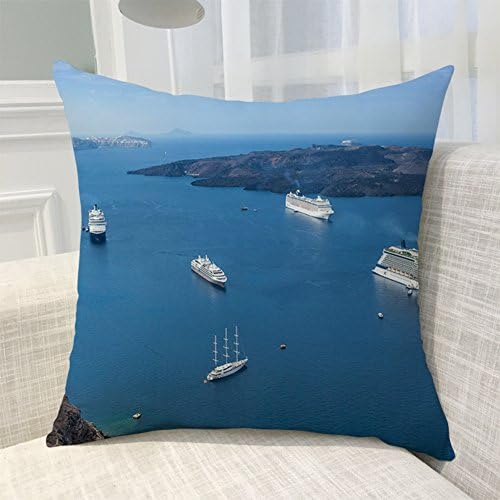 fresh pillow Living room pillow in the Aegean sofa seat cushion back-P 45x45cm(18x18inch)VersionB