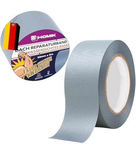 Holesto® Waterdichte tape, extra sterke reparatietape, pantsertape, waterdichte afdichtingstape, dakgootreparatietape, plakband voor zwembad, huis, dekzeilen, tenten (10 cm x 3 meter
