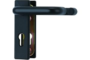 stahl-design-tebart Picaporte para puertas de protección contra incendios, color negro mate