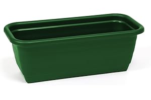 GORDANLUK HOME & GARDEN ACCESSORIES Balcony Trough Flower Pot/Planter Window Box Plastic Vegetable, Planters, Patio, Garden, Home Décor, Porch (Green)