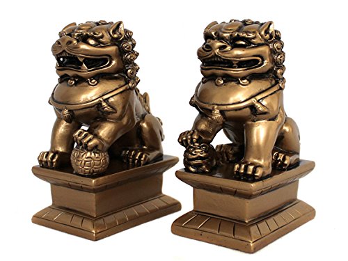 Preisvergleich Produktbild 1 Paar Fu Hunde richtige Wachhund Fengshui