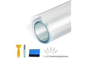 CompraFun Vinilo Transparente Adhesivo, Película Protectora Coche Autoadhesivo Impermeable sin Burbujas 300x30cm para Coches, Motos y Bicicletas, con Accesorios
