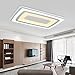 Produktbild Style home 85W Deckenlampe LED ultradünn Deckenleuchte voll dimmbar mit Fernbedienung ultra flach slim [Energieklasse A++] (Rechteck-85W)