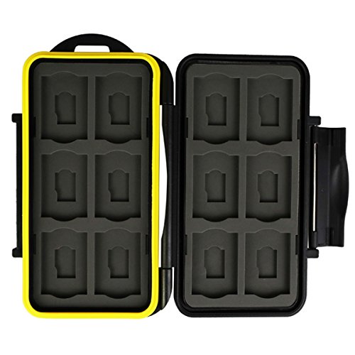 Flashwoife Turtle MC-SDMSD24 New Version, wasserdichte Speicherkarten Schutzbox für 12 Stück SDHC und 12 Stück MicroSD Cards Case - 2