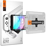 Spigen EZ Fit Tempered Glass Screen Protector Guard for Nintendo Switch OLED (2021) - 2 Pack